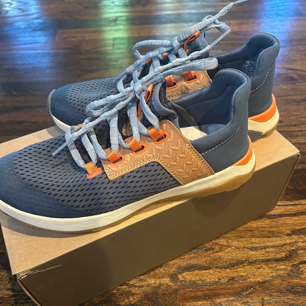 OluKai vintage blue and Tangerine Athletic Shoes